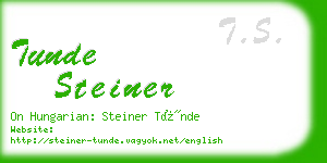 tunde steiner business card